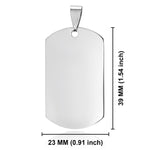 Stainless Steel Dog Tag Pendant