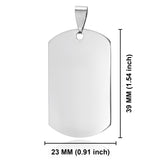 Stainless Steel Dog Tag Pendant