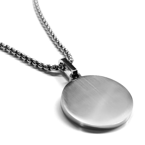 Stainless Steel Round Medallion Pendant