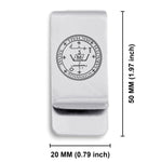 Stainless Steel Seal of Archangel Michael Classic Slim Money Clip