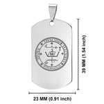 Stainless Steel Seal of Archangel Michael Dog Tag Keychain