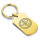 Stainless Steel Seal of Archangel Gabriel Dog Tag Keychain