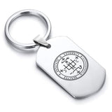 Stainless Steel Seal of Archangel Gabriel Dog Tag Keychain