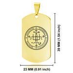 Stainless Steel Seal of Archangel Gabriel Dog Tag Pendant