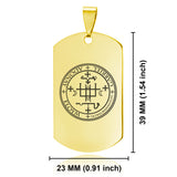 Stainless Steel Seal of Archangel Gabriel Dog Tag Pendant