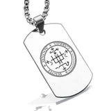 Stainless Steel Seal of Archangel Gabriel Dog Tag Pendant