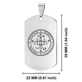Stainless Steel Seal of Archangel Gabriel Dog Tag Pendant