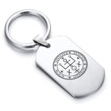 Stainless Steel Seal of Archangel Raphael Dog Tag Keychain