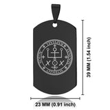 Stainless Steel Seal of Archangel Raphael Dog Tag Keychain