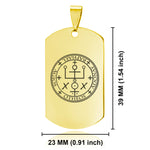 Stainless Steel Seal of Archangel Raphael Dog Tag Pendant