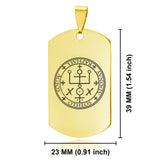 Stainless Steel Seal of Archangel Raphael Dog Tag Pendant