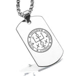 Stainless Steel Seal of Archangel Raphael Dog Tag Pendant