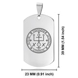 Stainless Steel Seal of Archangel Raphael Dog Tag Pendant