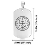 Stainless Steel Seal of Archangel Raphael Dog Tag Keychain