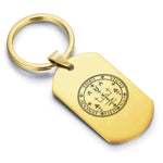 Stainless Steel Seal of Archangel Uriel Dog Tag Keychain
