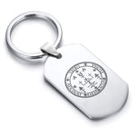 Stainless Steel Seal of Archangel Uriel Dog Tag Keychain