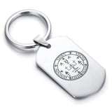Stainless Steel Seal of Archangel Uriel Dog Tag Keychain