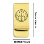 Stainless Steel Seal of Archangel Uriel Classic Slim Money Clip