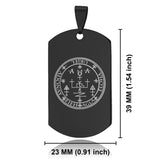 Stainless Steel Seal of Archangel Uriel Dog Tag Pendant