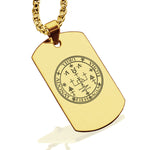 Stainless Steel Seal of Archangel Uriel Dog Tag Pendant