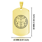 Stainless Steel Seal of Archangel Uriel Dog Tag Keychain