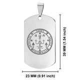 Stainless Steel Seal of Archangel Uriel Dog Tag Pendant