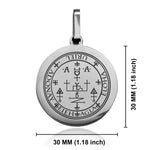 Stainless Steel Seal of Archangel Uriel Round Medallion Keychain
