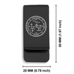 Stainless Steel Seal of Archangel Samael Classic Slim Money Clip