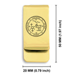 Stainless Steel Seal of Archangel Samael Classic Slim Money Clip