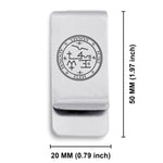 Stainless Steel Seal of Archangel Samael Classic Slim Money Clip