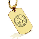 Stainless Steel Seal of Archangel Samael Dog Tag Pendant