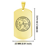 Stainless Steel Seal of Archangel Samael Dog Tag Pendant
