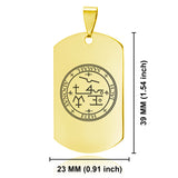 Stainless Steel Seal of Archangel Samael Dog Tag Pendant