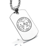 Stainless Steel Seal of Archangel Samael Dog Tag Pendant