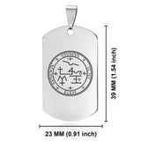 Stainless Steel Seal of Archangel Samael Dog Tag Pendant