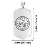 Stainless Steel Seal of Archangel Samael Dog Tag Keychain