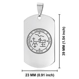 Stainless Steel Seal of Archangel Samael Dog Tag Keychain