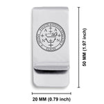 Stainless Steel Seal of Archangel Zadkiel Classic Slim Money Clip