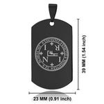 Stainless Steel Seal of Archangel Thavael Dog Tag Keychain