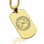 Stainless Steel Seal of Archangel Thavael Dog Tag Pendant