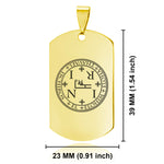 Stainless Steel Seal of Archangel Thavael Dog Tag Keychain