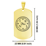Stainless Steel Seal of Archangel Thavael Dog Tag Keychain