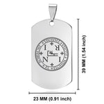Stainless Steel Seal of Archangel Thavael Dog Tag Keychain
