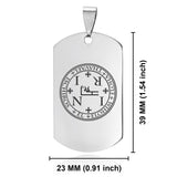 Stainless Steel Seal of Archangel Thavael Dog Tag Keychain