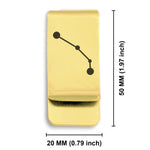 Stainless Steel Aries (Ram) Astrology Constellations Classic Slim Money Clip