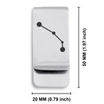 Stainless Steel Aries (Ram) Astrology Constellations Classic Slim Money Clip