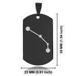 Stainless Steel Aries (Ram) Astrology Constellations Dog Tag Keychain - Comfort Zone Studios
