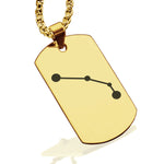 Stainless Steel Aries (Ram) Astrology Constellations Dog Tag Pendant - Comfort Zone Studios