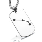 Stainless Steel Aries (Ram) Astrology Constellations Dog Tag Pendant - Comfort Zone Studios