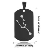 Stainless Steel Taurus (Bull) Astrology Constellations Dog Tag Keychain - Comfort Zone Studios